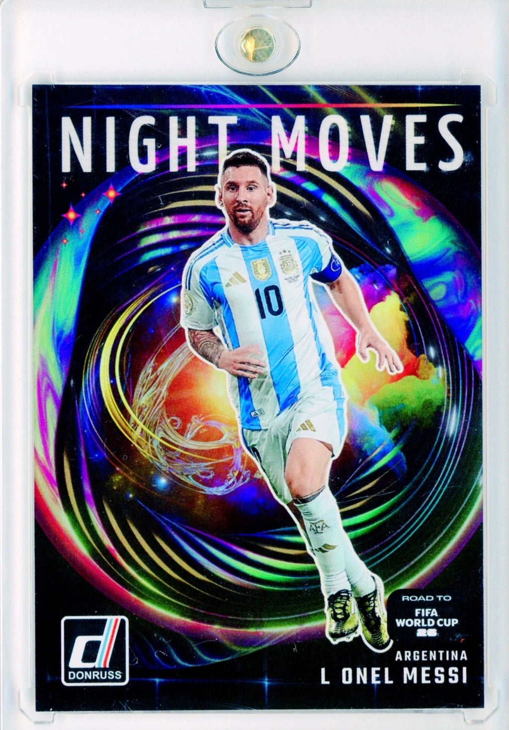 2025-26 Panini Donruss Road to FIFA World Cup 26 Soccer — Lionel Messi Night Moves #5