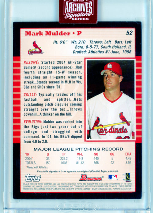2023 Topps Archives Signature Series Auto Mark Mulder 04/18