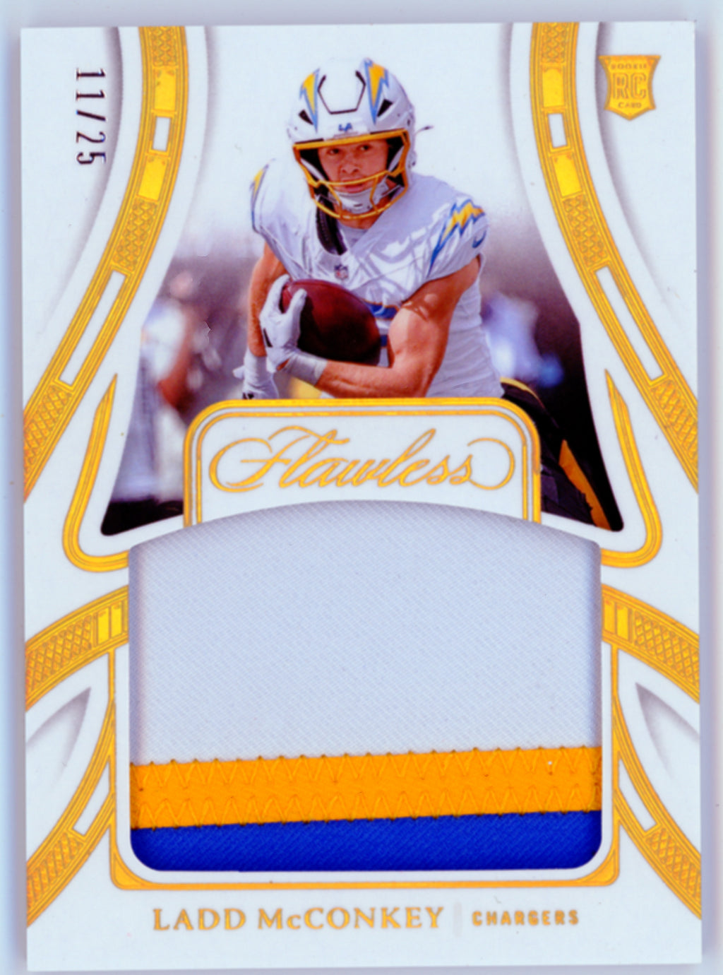 2024 Panini Flawless Ladd McConkey Patches #FRP-LMY 11/25