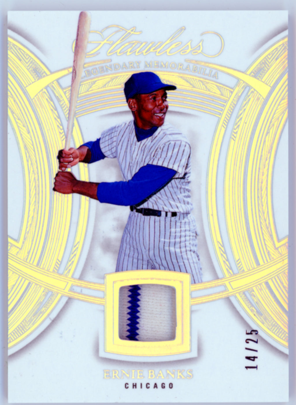 2025 Panini Flawless Ernie Banks Legendary Memorabilia #FLM-EB 14/25 - Front
