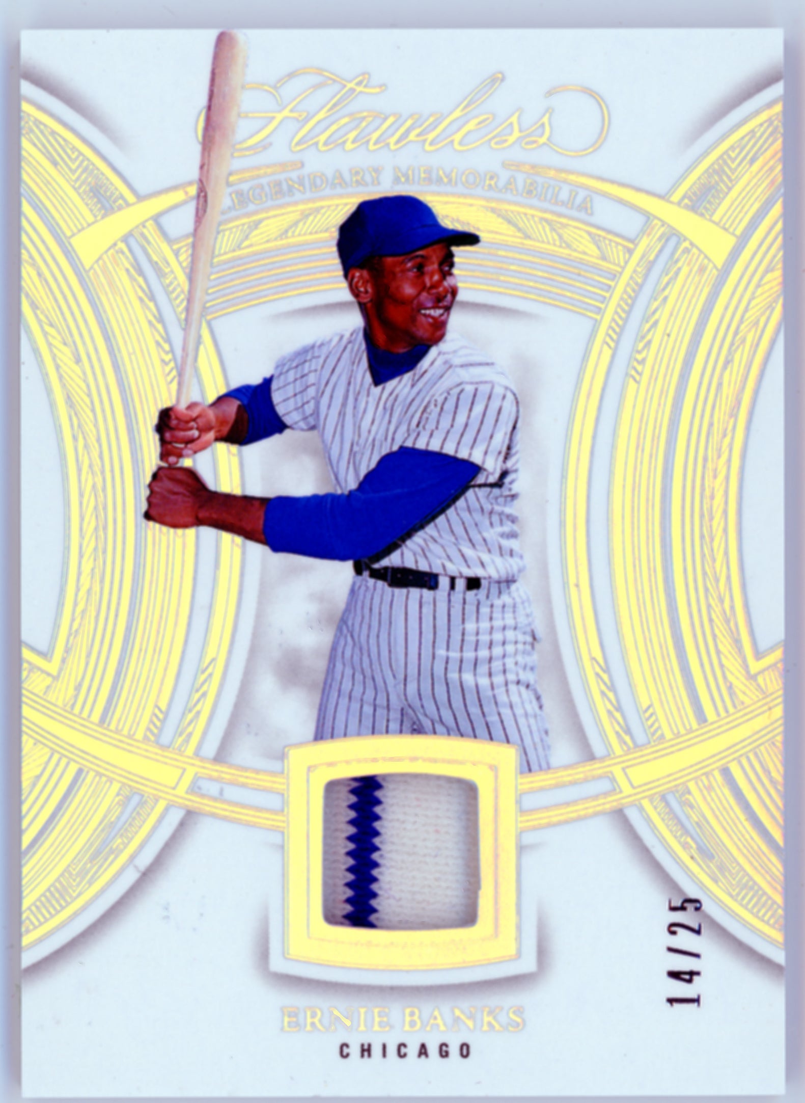 2025 Panini Flawless Ernie Banks Legendary Memorabilia #FLM-EB 14/25 - Front