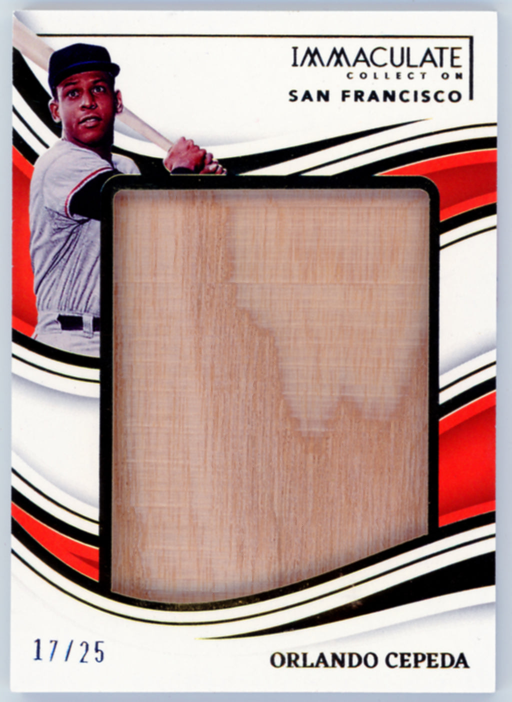 2023 Panini Immaculate Orlando Cepeda Jumbo Bat Relic #HFJM-OC 17/25 - Front